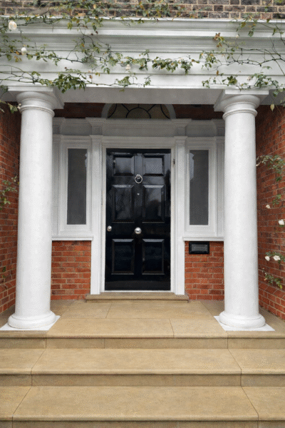 Black high gloss repoica security door London